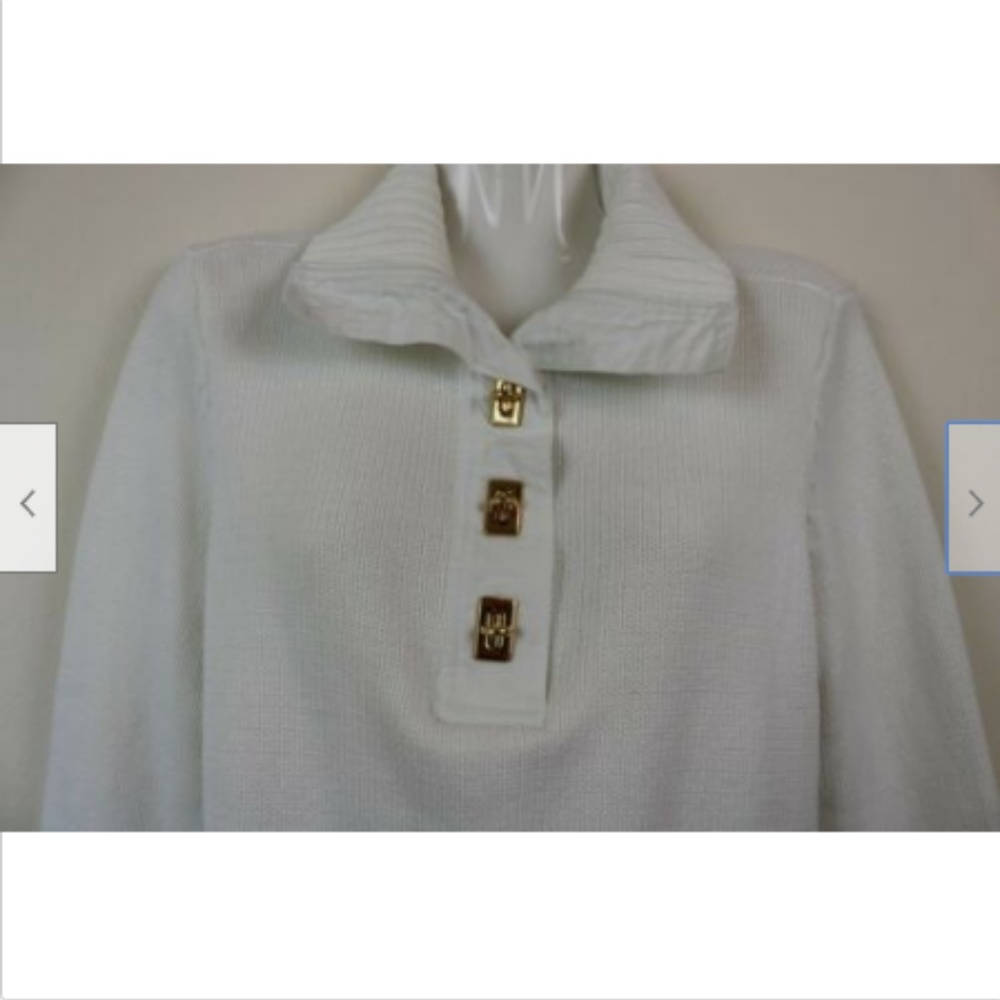 Lauren Ralph Lauren Womens Sweater White Pullover - Picture 3 of 6